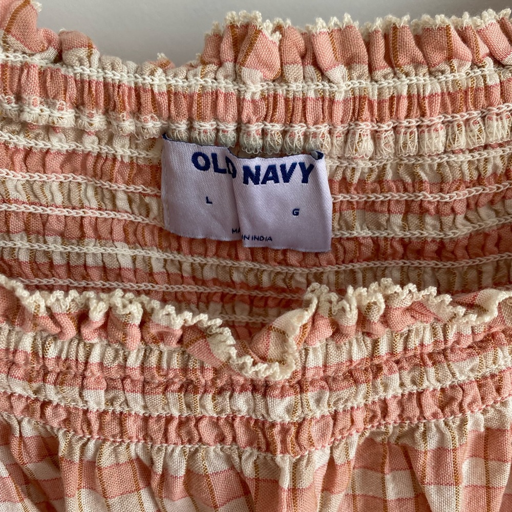 Pink Plaid Patterned Puff Sleeve Top - Picture 4 of 8